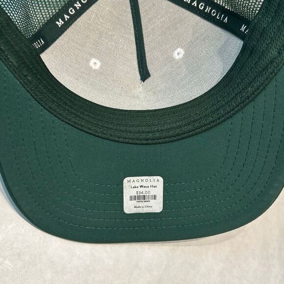 NEW Magnolia Lake Waco Trucker Hat Cap Snapback Adjustable Green White Silos - Picture 7 of 8